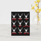 Funny Christmas Deer Hunters All Of Santa's Reinde Kaart (Gele Bloem)