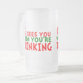 Funny Christmas drink liefhebbers Matglas Bierpul (Voorkant links)