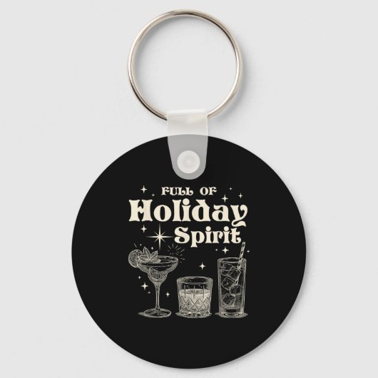 Funny Christmas Drinking Full Of Holiday Srit Sleutelhanger (Voorkant)