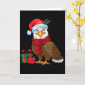 Funny Christmas Eagle Patriotic Bald Eagle With Sa Kaart (Gele Bloem)