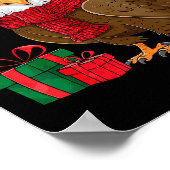Funny Christmas Eagle Patriotic Bald Eagle With Sa Poster (Hoek)