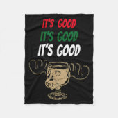 Funny Christmas Eggnog It's Good Moose Cup For Egg Fleece Deken (Voorkant)