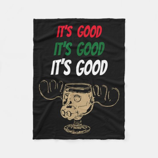 Funny Christmas Eggnog It's Good Moose Cup For Egg Fleece Deken (Voorkant)