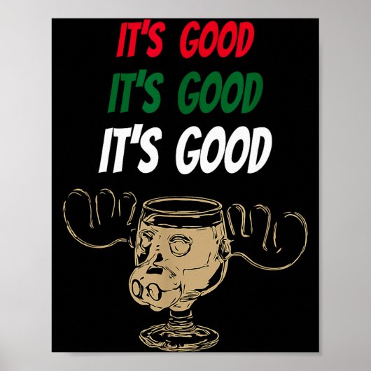 Funny Christmas Eggnog It's Good Moose Cup For Egg Poster (Voorkant)