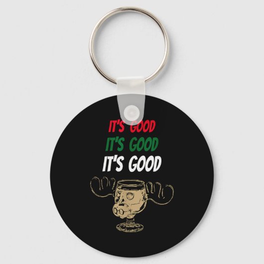 Funny Christmas Eggnog It's Good Moose Cup For Egg Sleutelhanger (Voorkant)