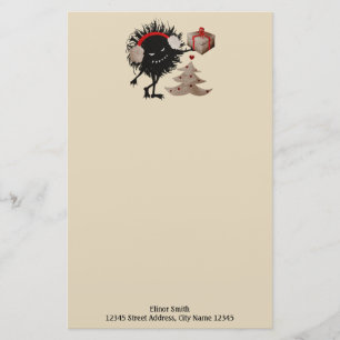 Funny Christmas Evil Bug geeft Cadeau Briefpapier
