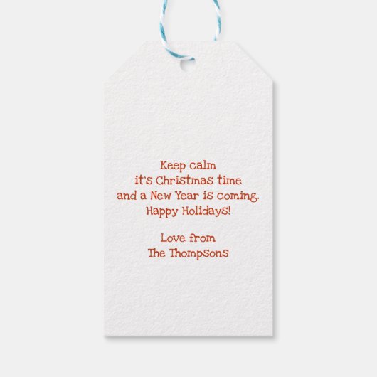 Funny Christmas Feestdagen Gezegden Feestvogel Cadeaulabel (Achterkant)