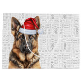 Funny Christmas German Shepherd Dog Lover Groot Cadeauzakje (Achterkant)