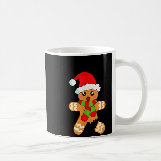 Funny Christmas Gingerbread Man Cookie Oh Snap Koffiemok (Rechts)