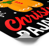 Funny Christmas Gingerbread Man Pajama Pj Outfit G Poster (Hoek)