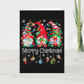 Funny Christmas Gnome Hanging With My Gnomies Fami Kaart (Voorkant)