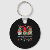 Funny Christmas Gnome Hanging With My Gnomies Fami Sleutelhanger (Voorkant)