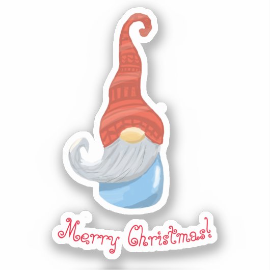 Funny Christmas Gnome Sticker – Schattigee vakanti (Voorkant)
