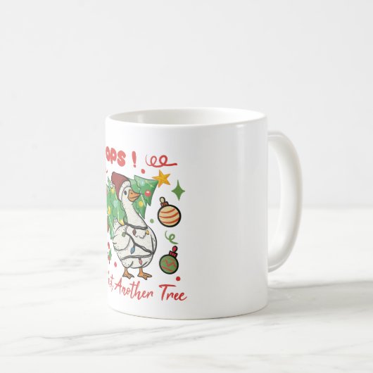 Funny Christmas Goose Mug – Oops (Devant droit)