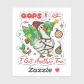 Funny Christmas Goose Sticker (Feuille)
