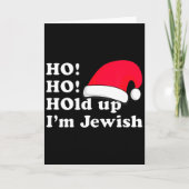 Funny Christmas Hat Design For Irreverent Jewish P Kaart (Voorkant)