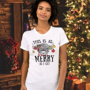 Funny Christmas Highland Koe T-shirt