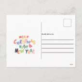 Funny Christmas Humour Bah Hum Cat Holiday Carte p (Dos)