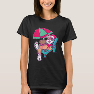 Funny Christmas in juli Santa Hawaiian T-shirt Zom