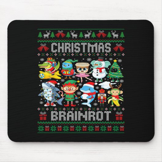 Funny Christmas Italian Brain Rot Italian Brainrot Muismat (Voorkant)