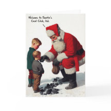 Funny Christmas Kaart - Santa's Coal Club