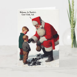 Funny Christmas Kaart - Santa's Coal Club