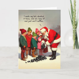 Funny Christmas Kaart - Santa's List