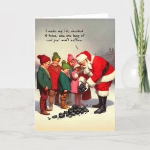 Funny Christmas Kaart - Santa's List
