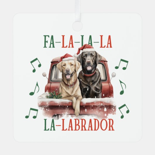 Funny Christmas Labrador Dog Ornament (Voorkant)