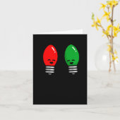 Funny Christmas Lights Pun Working Over Holidays_ Kaart (Gele Bloem)