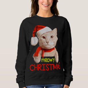 Funny Christmas Meowy Cat Kat Xmas Trui