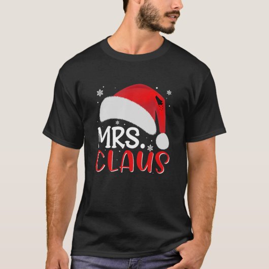 Funny Christmas MRS Claus Schattige Pet Santa Fami T-shirt (Voorkant)