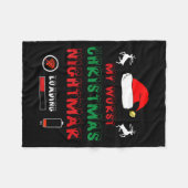 Funny Christmas My Worst For Gamers  Fleece Deken (Voorkant (Horizontaal))