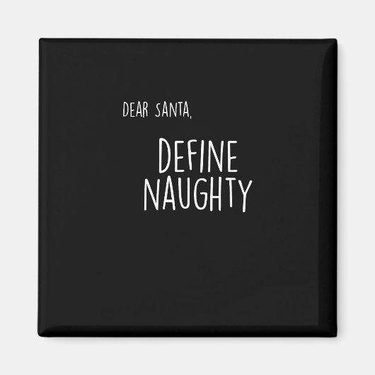 Funny Christmas Naughty Nice Santa Checklist Magneet (Voorkant)