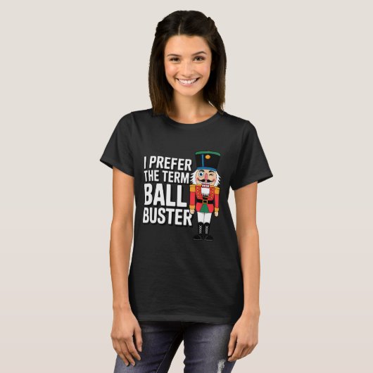 Funny Christmas Nutcracker- Ball Buster Funny Mens T-shirt (Voorkant volledig)