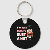 Funny Christmas Nutcracker- Bust A Nut Funny Mens Sleutelhanger (Voorkant)