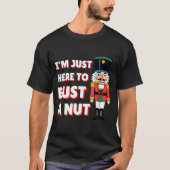 Funny Christmas Nutcracker- Bust A Nut Funny Mens T-shirt (Voorkant)