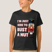 Funny Christmas Nutcracker- Bust A Nut Funny Mens T-shirt (Voorkant)