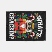 Funny Christmas Nutcracker Men Kids N Boys Whats C Fleece Deken (Voorkant (Horizontaal))