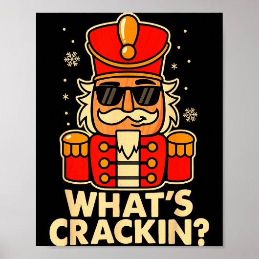 Funny Christmas Nutcracker Men Kids Teen Boys What Poster (Voorkant)