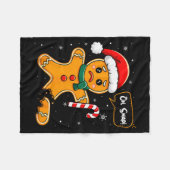 Funny Christmas Oh Snap Gingerbread Man Cookie X M Fleece Deken (Voorkant (Horizontaal))