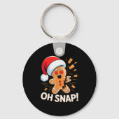 Funny Christmas Oh Snap Gingerbread Man Cookie X M Sleutelhanger (Voorkant)