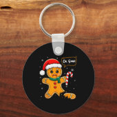 Funny Christmas Oh Snap Gingerbread Man Cookie X M Sleutelhanger (Voorkant)