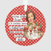 Funny Christmas Ornament Retro Best Friend Cookie (dos)