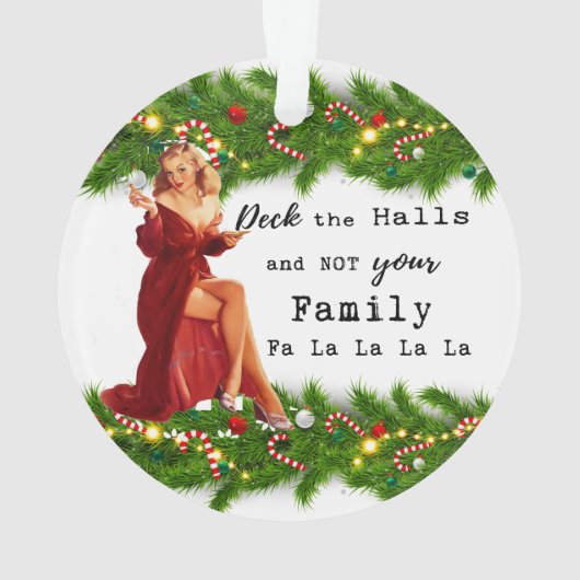 Funny Christmas Ornament Retro Best Friend Deck (dos)