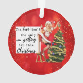 Funny Christmas Ornament Retro Best Friend Lit (dos)