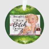 Funny Christmas Ornament Retro Best Friend Naughty (devant)