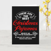 Funny Christmas Pajamas Donald Trump Gag Joke Pjs Kaart (Gele Bloem)