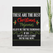 Funny Christmas Pajamas Donald Trump Gag Joke Pjs Kaart (Voorkant)