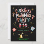 Funny Christmas Pajamas Party Chalkboard Kaart (Voorkant)